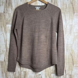 Sweet Romeo Womens XS Taupe Brown Raglan Sleeve Acrylic Knit Sweater